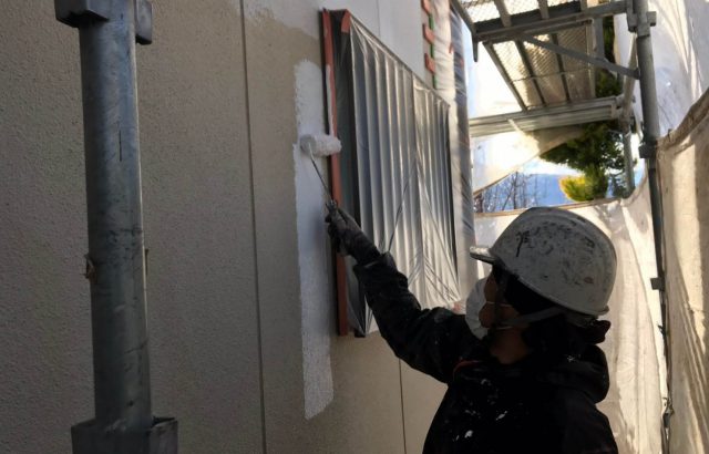 甲府市　外壁塗装　下地処理　補修