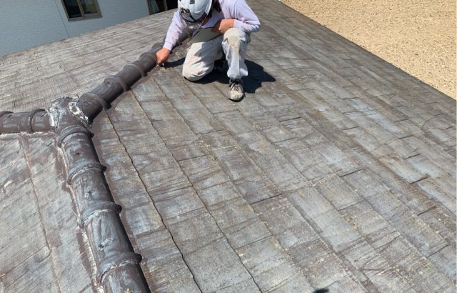 甲府市屋根塗装工事、現調と点検です！