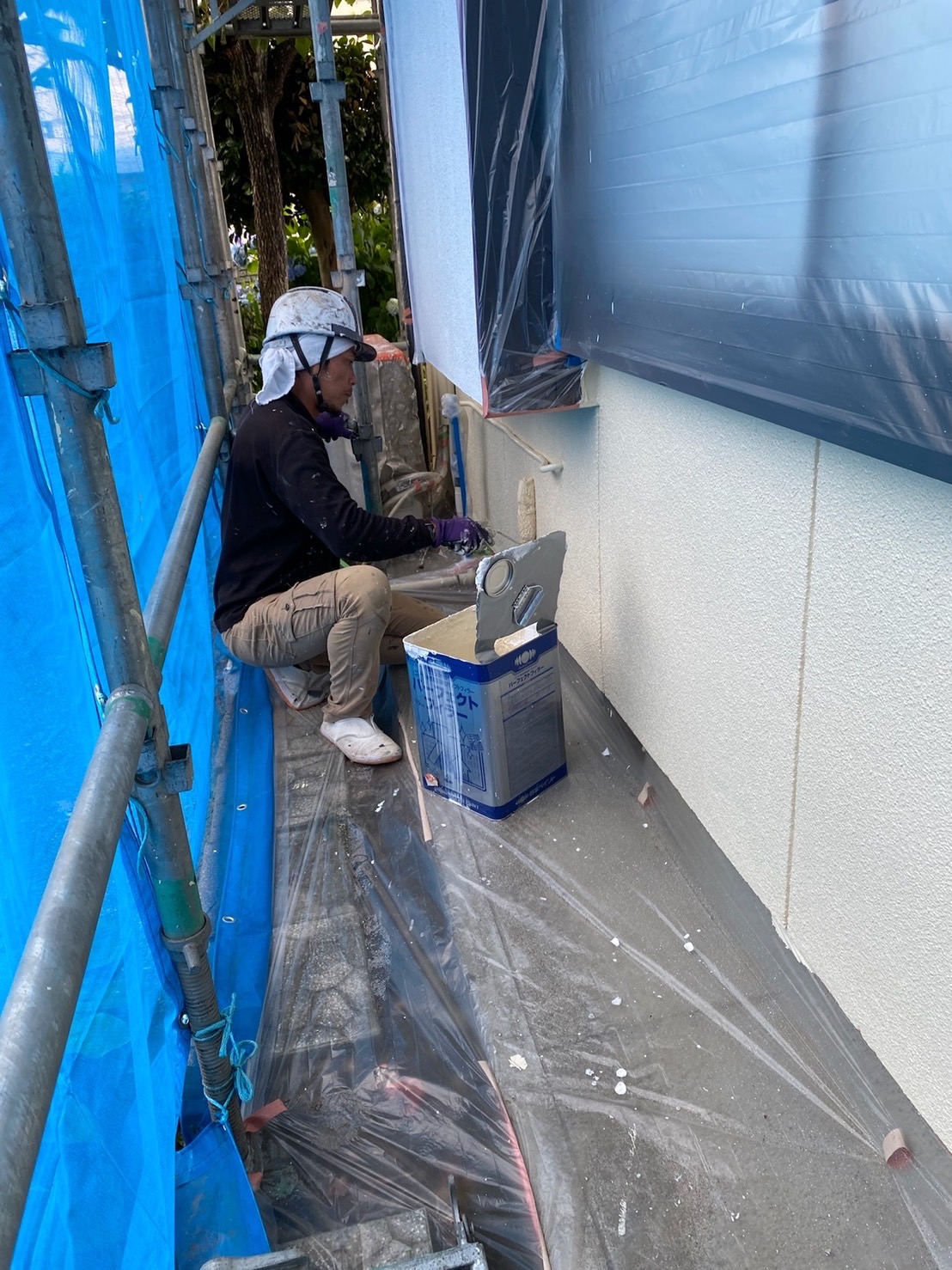 山梨県昭和町　U様邸　外壁塗装工事　アステックペイント 超低汚染リファイン1000Si-IR