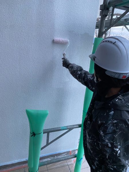 山梨県山梨市　屋根・外壁塗装工事　外壁の下塗りを行いました！