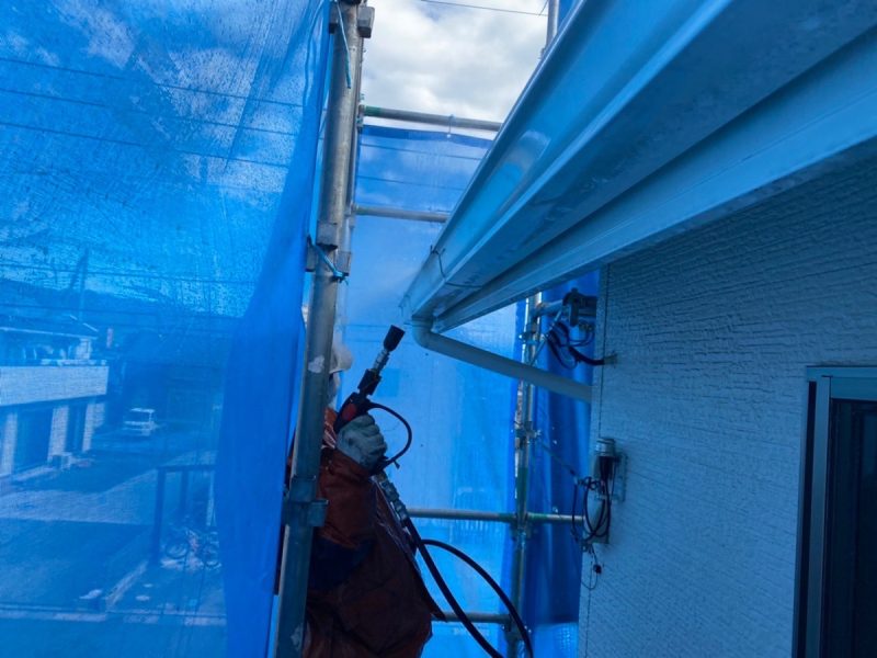 山梨県甲斐市　T様邸　屋根・外壁塗装工事　高圧洗浄を行いました！