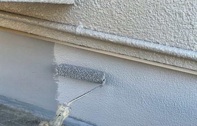 山梨県笛吹市　外壁塗装工事　付帯部　基礎の塗装
