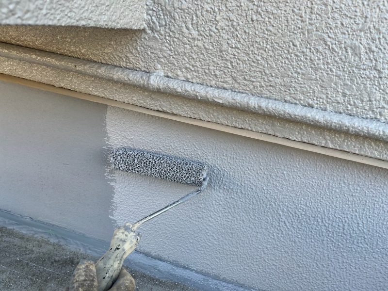 山梨県笛吹市　外壁塗装工事　付帯部　基礎の塗装
