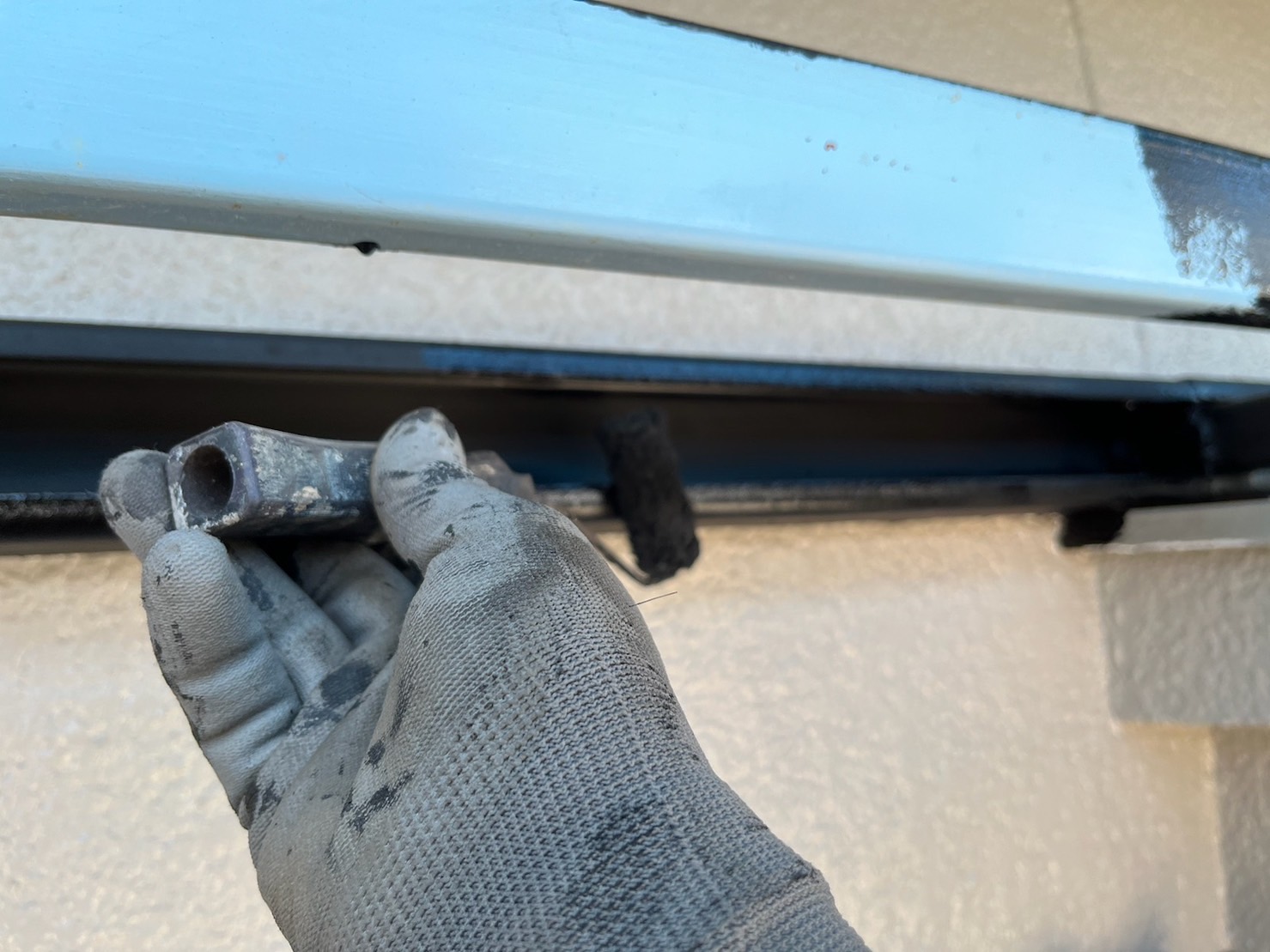 山梨県笛吹市　外壁塗装工事　波板の張り替え工事