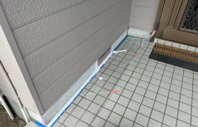 基礎を塗装したことで見栄えが良くなりました！中性化防止にも効果的！｜山梨県笛吹市