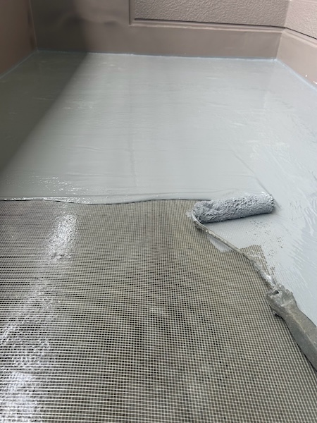 山梨県笛吹市|ベランダ防水は新規でウレタン防水を施工しました!