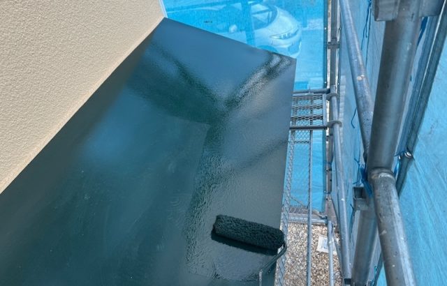 山梨県南アルプス市｜鉄部 霧よけと水切りを塗装しました！鉄部はいつ塗装すればいい？